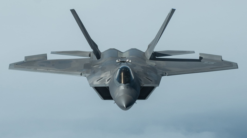 1080P, Jet Fighter, Aircraft, Lockheed Martin F-22 Raptor, Warplane, Jet Fighters