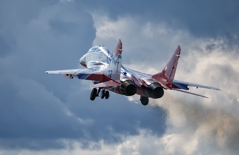 army, plane, speed, air force, 1080P, aerospace industry, Jet Fighter, cloud - sky, single object, motion, Warplane, above, sky, transportation, Aircraft