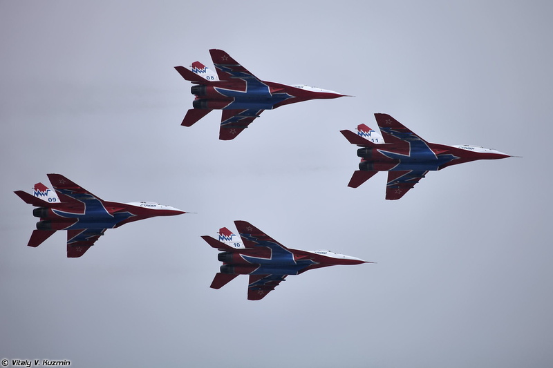 flights, swifts, aerobatics, fighter, jet, russian, torch, mig 29ub, kubinka, team, demo, paralympic, 1080P, relay