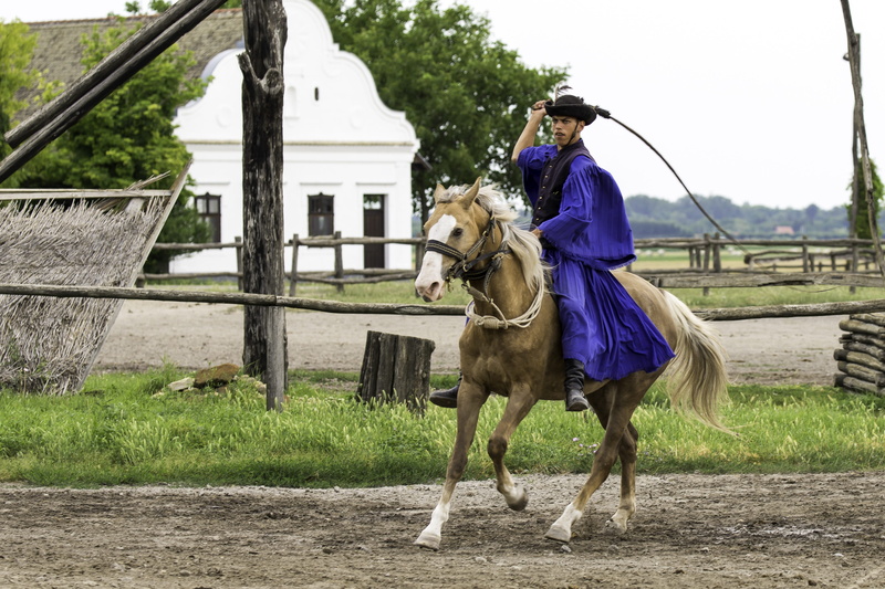 girls, Equestrian, nature, field, Hungary, Horse Farm, lifestyles, traditional horsemans costume, riding, stock whip, livestock, people, day, Puszta, stockade