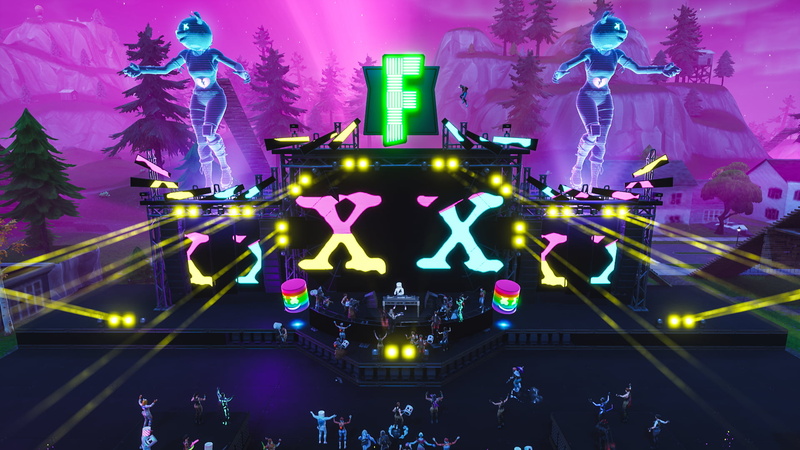 Marshmello, digital art, Video Game Art, PC gaming, 1080P, lights, Fortnite