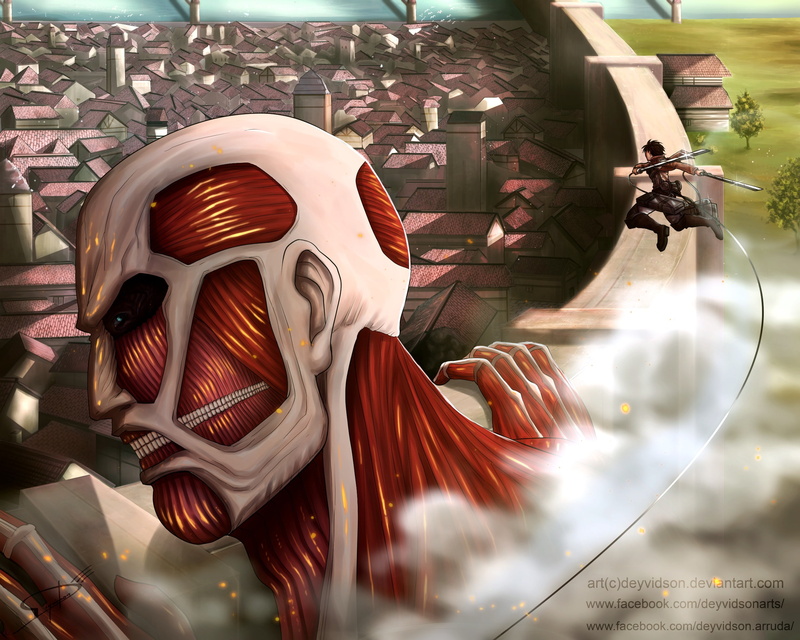 Colossal Titan, 1080P, Eren Yeager, Anime, Attack On Titan