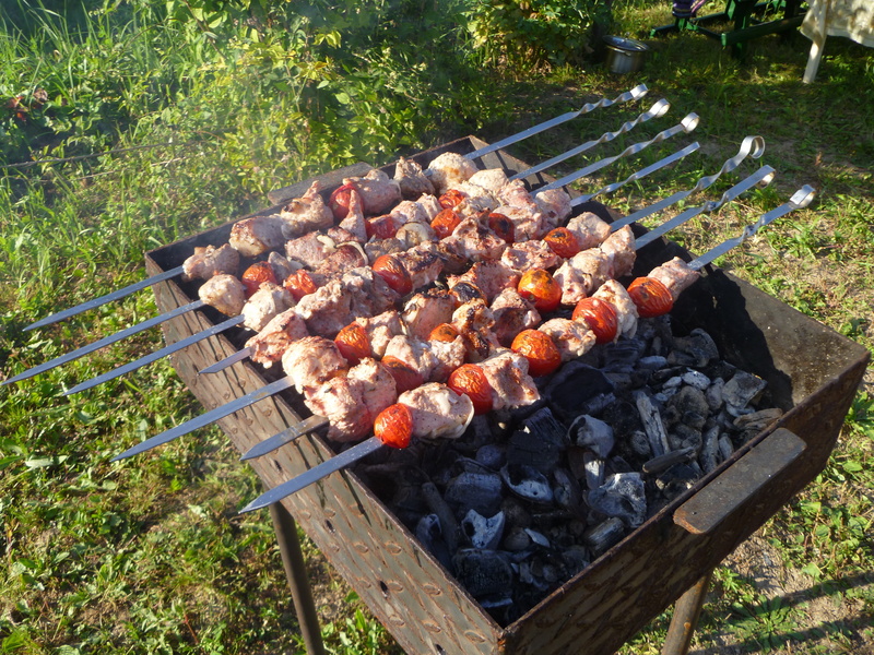 mangal, wellbeing, grilled, barbecue grill, meat, heat - temperature, coal, preparing food, front or back yard, high angle view, barbecue, food and drink