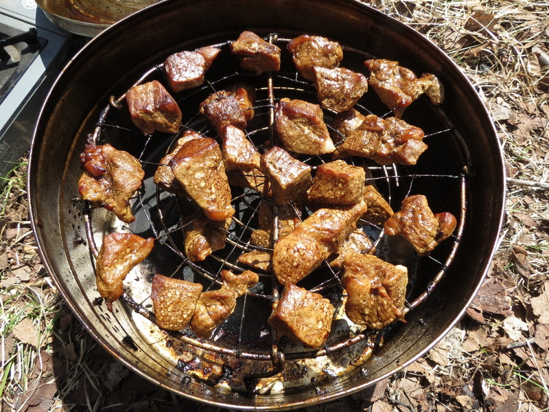 bbq, food and drink, coals, smoke, no people, fried meat, shish kebab, mangal, 1080P, barbecue, preparing food, picnic, high angle view, kitchen utensil