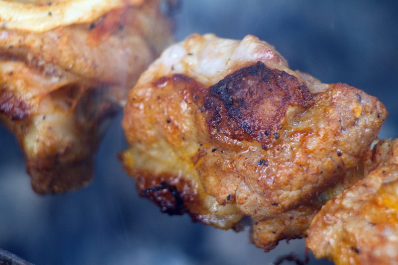 summer, high angle view, wellbeing, fried chicken, indoors, roast, on the nature, no people, freshness, barbecue, fry, bbq, food and drink, 5K, grilled chicken