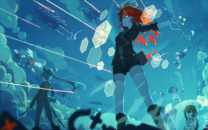 music, arts culture and entertainment, festival, enjoyment, Anime, flying, group of people, Pixiv Fantasia T, animal wildlife, large group of people, 1080P