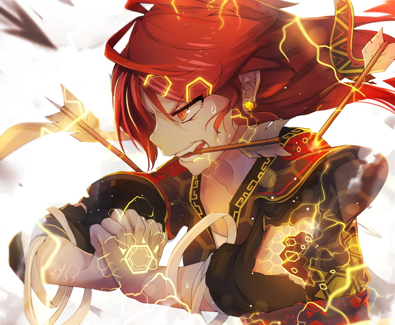 Girl, Red Hair, Pixiv Fantasia, Anime, 1080P, Pixiv Fantasia T
