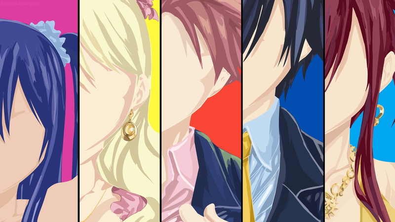 Gray Fullbuster, Natsu Dragneel, Erza Knightwalker, 4K, Wendy Marvell, Anime, Erza Scarlet, Fairy Tail, Lucy Heartfilia