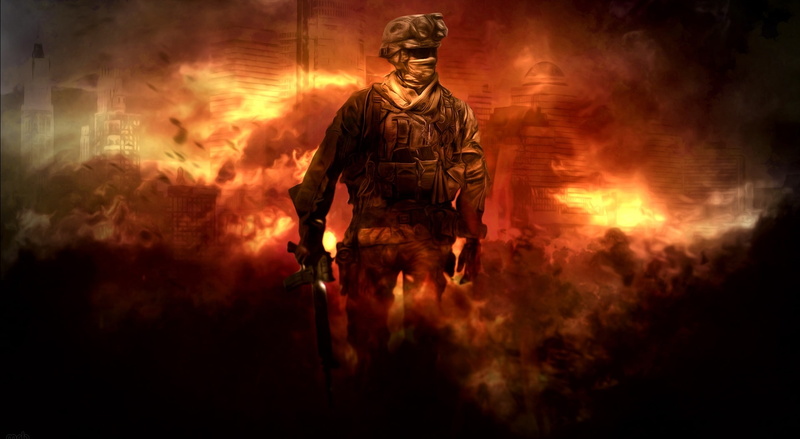 1080P, weapon, soldier, Games, clothing, warning sign, smoke - physical structure, hd, warfare, fire - natural phenomenon, fire, illustration, front view