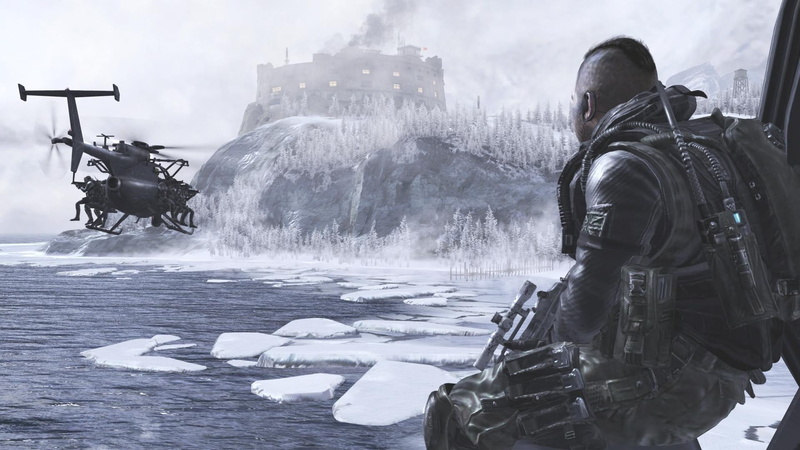 modern warfare 2, cold - Temperature, ice, flowing water, nature, snow, 1080P, cold temperature, black, outdoors, mode of transportation, s, one person