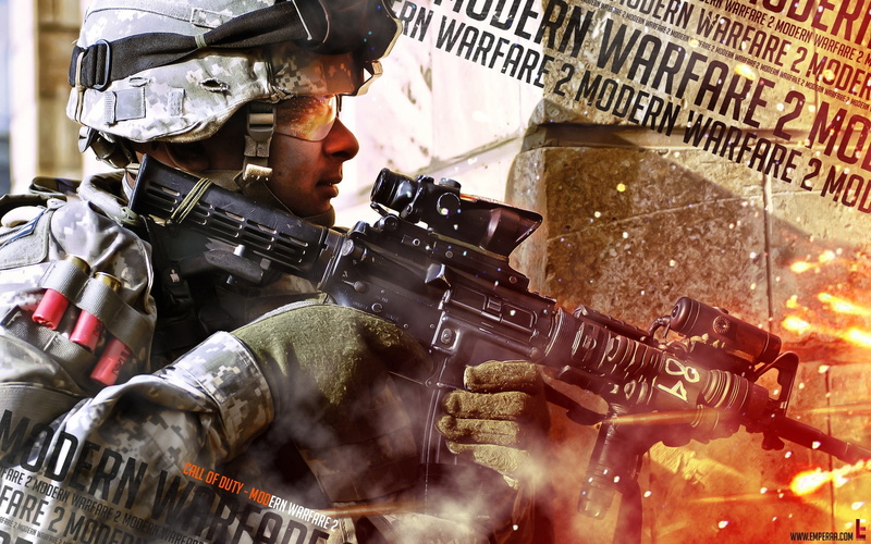 gun, call of duty: modern warfare 2, Games, soldier, profile view, 1080P