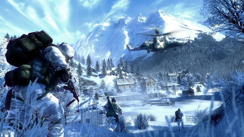 outdoors, nature, Battlefield, ice, art and craft, cold temperature, people, beauty in nature, group of people, winter, Battlefield: Bad Company 2, cloud - sky