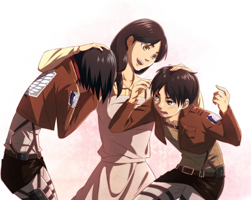 Mikasa Ackerman, Shingeki No Kyojin, 720P, Anime, Carla Yeager, Eren Yeager, Attack On Titan