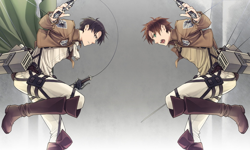 1080P, Eren Yeager, Levi Ackerman, Anime, Attack On Titan