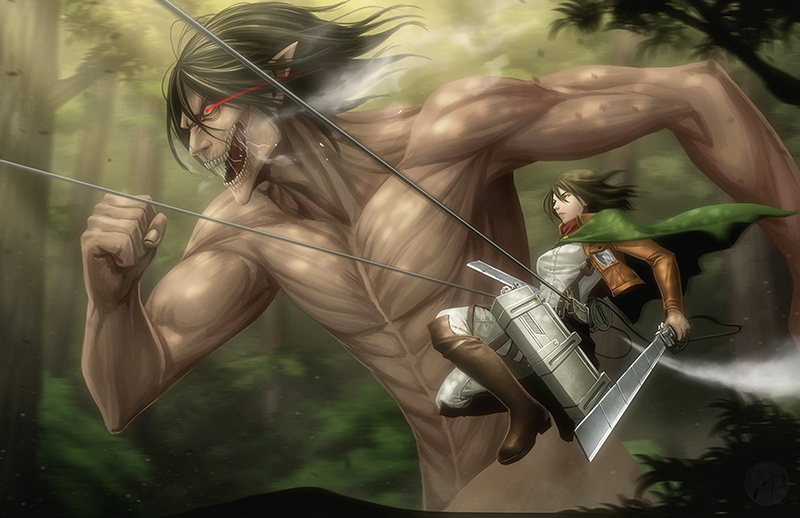Shingeki No Kyojin, Eren Yeager, Attack On Titan, Anime, Mikasa Ackerman, 1080P