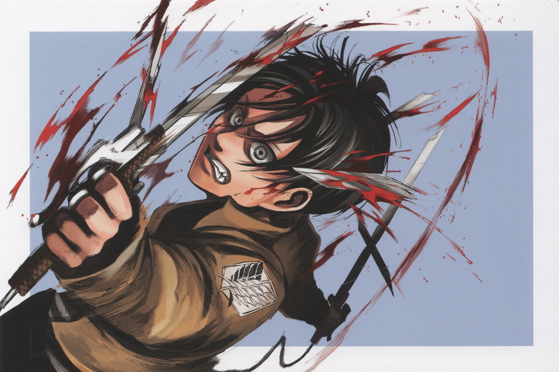 Attack On Titan, Weapon, 4K, Black Hair, Eren Yeager, Blood, Anime