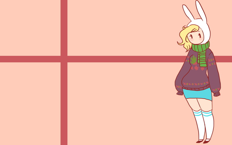 Fionna the Human, sweater, anime girls, bunny ears, Christmas, 1080P, anime, Adventure Time