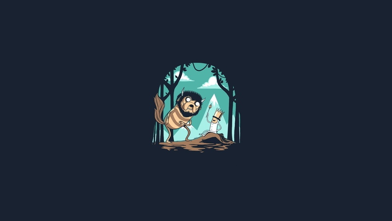 Finn The Human, minimalism, Jake The Dog, Adventure Time, where the wild things are, 1080P