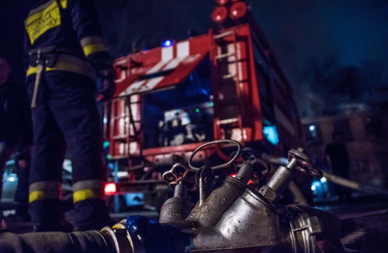machinery, focus on foreground, night, firefighter, industry, working, mode of transportation, fire, outdoors, technology, help, land vehicle, warning sign