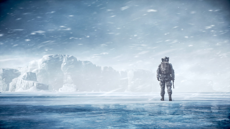 field, Battlefield 4, d, 2K, Multiplayer, Snow map, ice, HD, Soldier