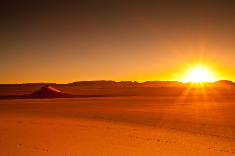 Desert, orange color, climate, environment, sunlight, Sahara, sky, Orange, lens flare, Landscape, Sand, non-urban scene, Earth, Sunset, Algeria, no people