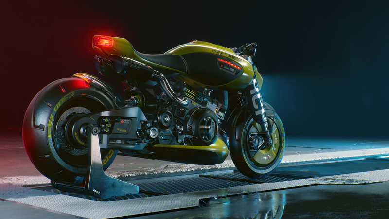 digital art, ARCH Motorcycle, 2K, cyberpunk, video game art, Cyberpunk 2077, Jakub Przybolewski, video games, ARCH Nazaré, futuristic
