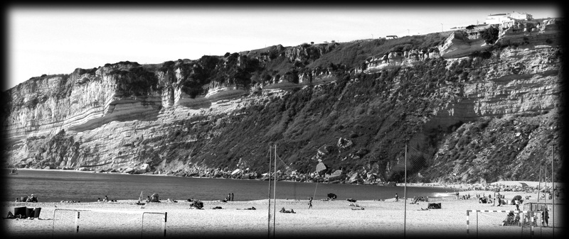 portugal, outdoors, beauty in nature, tranquil scene, nazaré, rock - object, nature, mountain, travel, water, travel destinations, solid, formation, rock formation