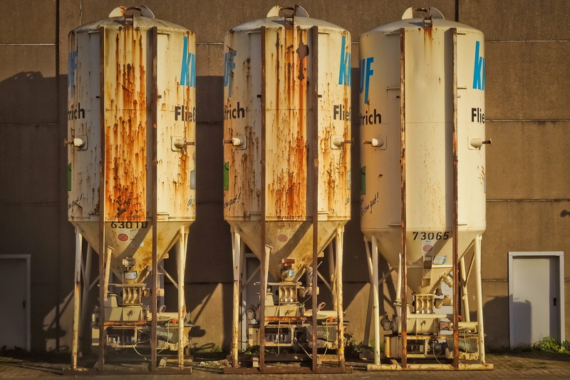 rust, wood - material, 4K, concrete, concrete construction, metal, building, old, screed, architecture, treatment plant, outdoors, plaster, site, silo