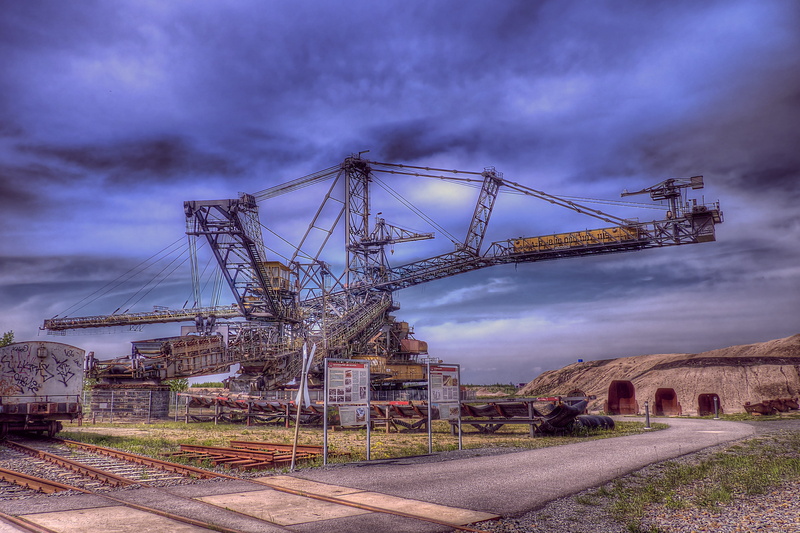 transportation, brown coal, outdoors, construction machinery, crane - construction machinery, mode of transportation, bucket wheel excavators, water, 4K