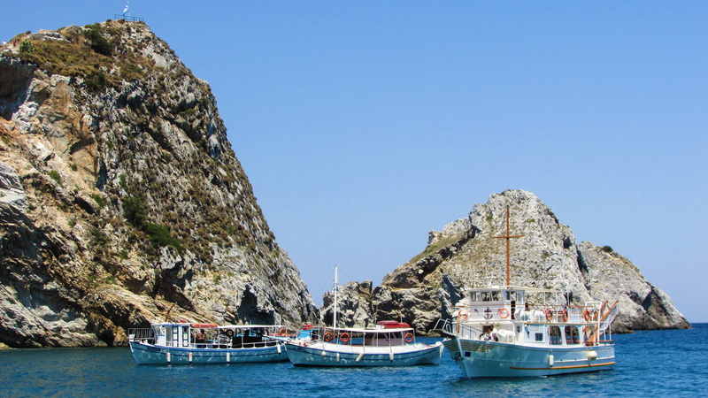 coast, Greece, outdoors, landscape, sky, island, mode of transportation, solid, 4K, day, geomorphology, moored, water, scenics - nature, mediterranean