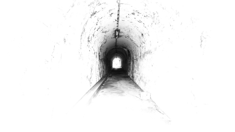 stones, monochrome, tunnel, monastery, 1080P, stone arch, white background