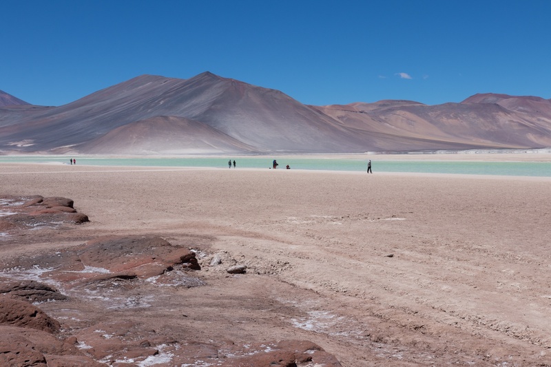 tranquil scene, salt flat, river, non-urban scene, arid climate, beauty in nature, scenics - nature, no people, atacama, chile, laguna, mountain range