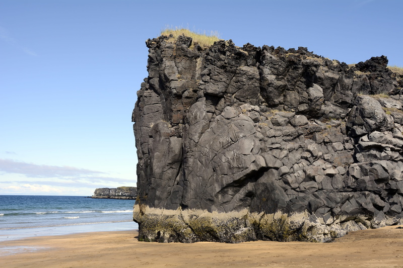 stones, rock, rock formation, mussels, skardisvik, no people, day, beach, scenics - nature, tranquil scene, water, coast, sea, non-urban scene, rock - object