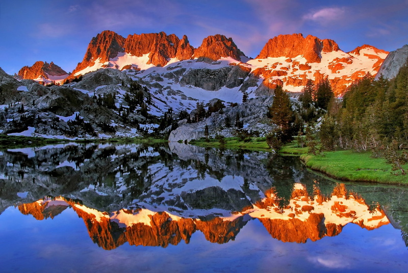 outdoors, rock - object, idyllic, nature, beauty in nature, Ansel Adams Wilderness, California, CA, sky, glacier, tranquility, scenics - nature, Ediza Lake