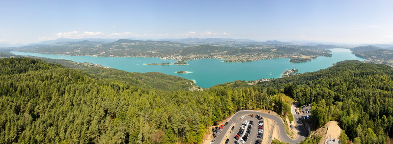 travel, landscape, water, transportation, tree, architecture, high angle view, viewpoint, sea, mountain, panorama, land, green color, beauty in nature