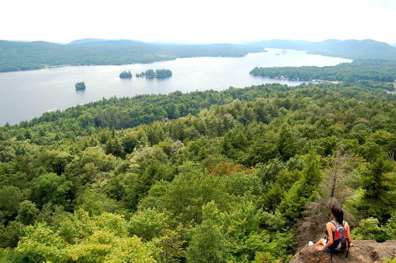 men, tranquil scene, foliage, real people, women, viewpoint, high angle view, mountain, land, day, leisure activity, forest, view, serene, non-urban scene