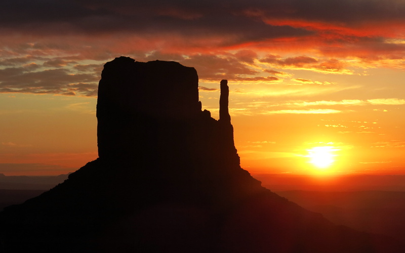 nature, Monument Valley, 2K, canyon, West Mitten Butte, sunset