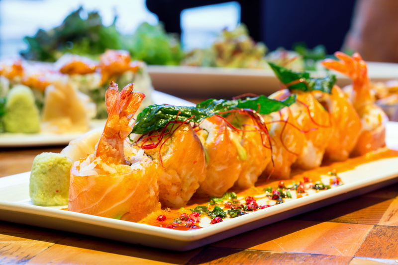 rolls, sushi, shrimp, figure, 5K, algae, fish, Japanese cuisine, seasoning
