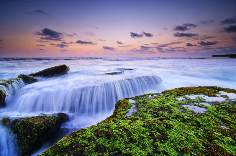 Bali, the ocean, Canggu, 1080P, algae, stones, Lima Beach, dawn, Indonesia