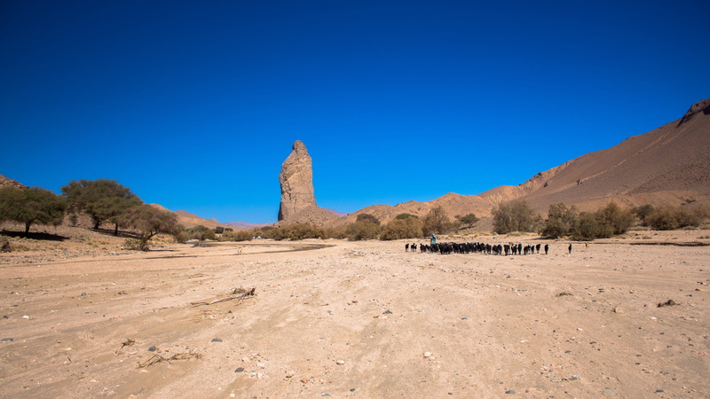 sky, scenics - nature, 5K, travel, wadi tanget, mountain, hoggar, clear sky, architecture, environment, dry, outdoors, arid climate, semi-arid, blue, sand