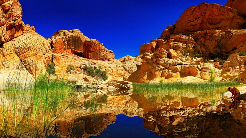 mountain, layered, rock, solid, sandstone, eroded, red rock canyon, beauty in nature, las vegas, tranquil scene, outdoors, non-urban scene, rock formation