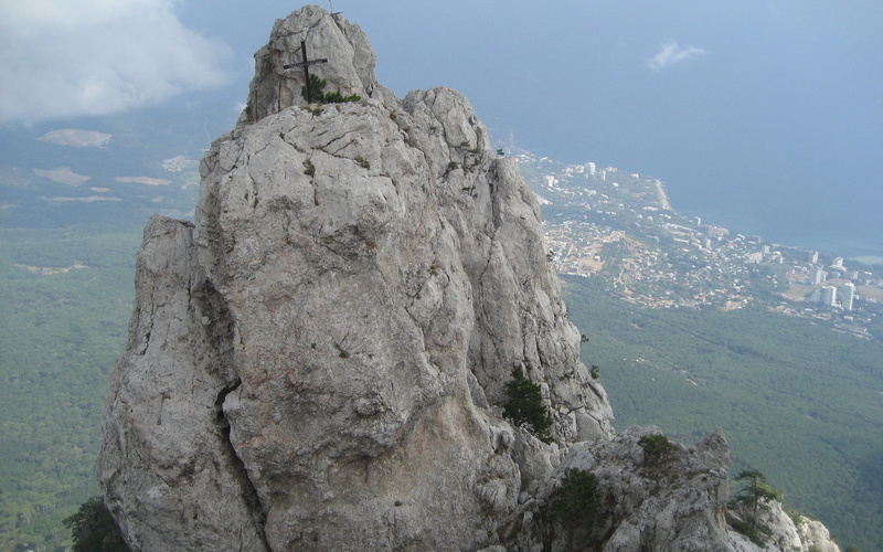 Ai-Petri Mountain, tranquility, mountains, eroded, formation, day, landscape, environment, sky, mountain, 1080P, tranquil scene, nature, rock - object