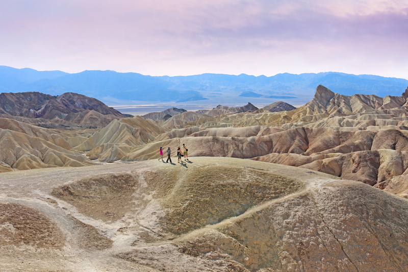 arid climate, california, zabriskie, zabriskie point, sunset, scenics - nature, four, people, mountain, outdoor, ride, outdoors, canyon, 5K, beauty in nature