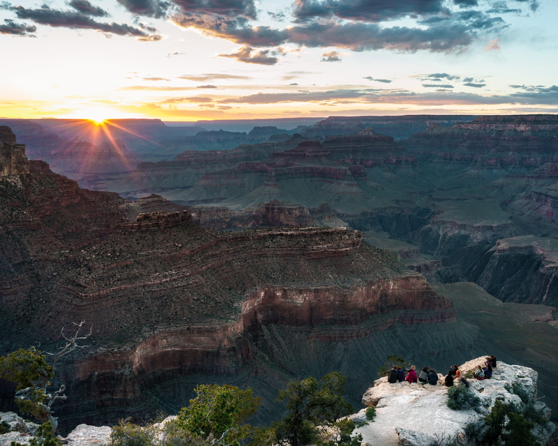 grand canyon village, formation, united states, sitting, mountain, sunlight, rock, landscape, light, view, rocky mountain, people, sunset, scenics - nature