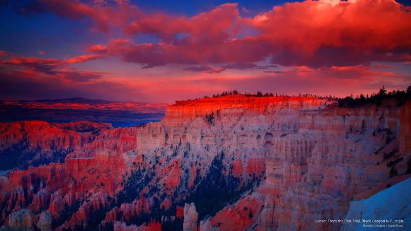 National Parks, bryce, utah, p, 2K, rim, sunset, trail, n, canyon