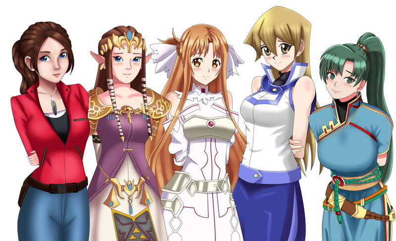 Claire Redfield, Sword Art Online, Lyn (Fire Emblem), Fire Emblem, Resident Evil 2, Yu-Gi-Oh! GX, Alexis Rhodes, Asuna Yuuki, Zelda, 8K