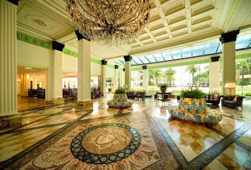 Australia, hall, tree, table, building, architecture, Palazzo Versace Hotel, furniture, black, design, the hotel, built structure, gold, ceiling, hotel