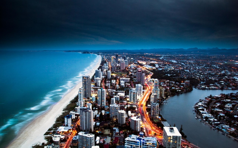 city, building, photography, cityscape, Gold Coast, Australia, 1080P