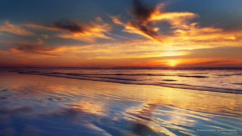 Oceania, strahan, sunset, tasmania, australia, 2K