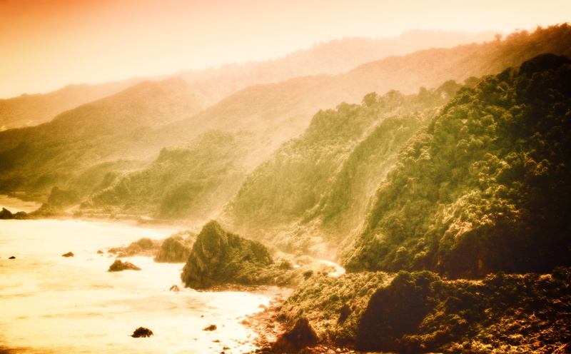 Gorgeous, New Zealand, Dreamlike, Golden, Mist, 5K, coast, Oceania, Travel, Orange